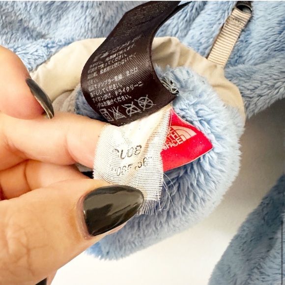 The North Face Denali Furry Fleece Girls Jacket Blue Grey XL - Picture 8 of 10